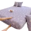 Sábana bajera de gasa de doble capa, pieza única, para uso doméstico, ropa de cama, protector de colchón, adecuado para dormitorios estudiantiles, tamaño individual, sábana y colcha antideslizantes