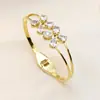 Pulsera de Acero de Titanio con Circonita y Diamantes Completos, Moda Europea y Americana Transfronteriza para Mujer, Joyería al por Mayor de Pulseras de Lujo Ligero de Nicho