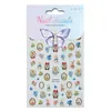 Pegatinas para Uñas de Conejo Retro Originales 5D en Relieve Marco de Fotos Conejito Pegatinas de Arte para Uñas DIY Joyería Estilo Aa