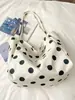 Bolso Tote de Estilo Coreano de Moda Color Dopamina con Lunares Bolso de Mano Simple Fresco Estudiante Fiesta Vacaciones Compras Bolso de Hombro Único