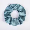 Scrunchies Europeus e Americanos Transfronteiriços 58 Cores Elásticos de Cabelo de Cetim Brilhante Elásticos de Cabelo Simples de Cetim Liso Elásticos para Rabo de Cavalo Alto para Mulheres