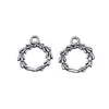 18x16mm 0.54g Prata Antiga Comércio Exterior Aliexpress Mais Vendido Pingente de Anel Ramo de Oliveira