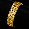 Joyería de oro de venta caliente europea y americana cadena de reloj para hombre de 15.5 mm chapada en color oro de 24 quilates no se decolora por mucho tiempo pulsera de oro de arena de Vietnam