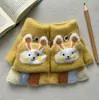 Guantes de Celebridad de Internet Transfronterizos, Guantes de Invierno de Felpa de Medio Dedo con Cubierta Plegable Calientes sin Dedos de Piel Sintética de Visón Tejidos para Estudiantes y Niños
