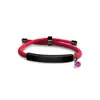 Pulseira de Corda de Mão Multicor Transfronteiriça Europeia e Americana Material em Branco Pronto para Uso Acessórios de Diamante Roxo Rosa Gravação Presente Pulseira de Aço Inoxidável
