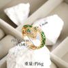 Pulsera chapada en oro de 18k transfronteriza de alta gama estilo europeo y americano anillo de cabeza de serpiente de circonio lujo ligero a largo plazo que no se desvanece joyería de mano