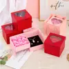 Nueve Cajas de Regalo de Joyería con Flores de Jabón, Collares de Joyería con Flores Eternas, Rosas para el Día de San Valentín, Cajas de Dulces Giratorias
