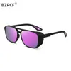 Gafas de Sol Polarizadas Tendencia Transfronteriza Doble Puente Laterales Huecos Gafas para Exteriores Hombres y Mujeres Pesca Anti-Luz Azul Gafas Deportivas