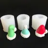 Molde de Silicone de Açúcar Chapéu de Natal Série de Natal Velas Aromáticas Enfeites Molde Decorativo para Bolo Mousse
