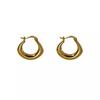 Lujo Ligero Nicho Metálico Rework Anillo Simple Hebilla de Oreja Arete Simple de Alta Gama Combinable Aretes Elegantes Joyería para la Oreja de Mujer