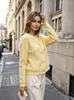 Cárdigan suéter de piel sintética de visón suave y esponjoso para primavera y otoño, top de punto elegante y único para mujer, prenda exterior casual