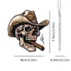 Nueva Gorra con Diadema de Calavera de Vaquero Occidental Transfronteriza 2D Bolso de Acrílico para Cigarros Llavero Colgante de Bolígrafo