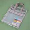 Bolsa tipo acordeón portátil A4 Color Morandi para Estudiantes de Secundaria, Bolsa de Almacenamiento de Exámenes de Gran Capacidad, Carpeta de Almacenamiento de Archivos Clasificados Multicapa