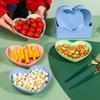 Fábrica de Origen Creativo Estilo Japonés Engrosado Plástico Forma de Corazón de Melocotón Plato para Escupir Huesos Plato Dist Plato de Fruta Plato para Snacks de Frutos Secos