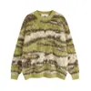 Suéter Nuevo de Invierno Retro Americano con Bloques de Color para Hombre, Marca de Moda Holgado Jersey Estilo Perezoso de Pareja Top de Punto