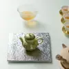 Ino Kiyosong Conejo Verde Lindo Brote Calabaza Cerámica Tetera Creativo Alto Valor Kung Fu Juego de Té Tetera Pequeña Olla para Preparar Té