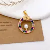 Pingente Anel de Pérola Design de Lua Colar Pingente Feminino Simples Moda Versátil Acessórios de Alto Padrão Não Desbotáveis