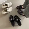 Elegantes y Dulces Zapatos Mary Jane de Seda con Lunares Decorados para Mujer 2026 Estilo Retro Primavera Nuevos Zapatos de Tacón Grueso de Boca Baja