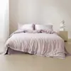 Procesamiento Personalizado de Juego de Sábanas de Verano de Cuatro Piezas de Algodón Lf Lenzing de 60 Hilos, Color Sólido, con Sábana Ajustable, Hecho de Fibra de Lyocell