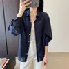 Estilo Old Money Roupas Femininas Yulu Linho Algodão Linho Tencel Camisa Manga Longa Fina Proteção Solar Cardigã Peça Externa Top Camisa Mulher
