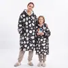 Amazon Transfronterizo DIY Graffiti Bata de Baño Hecho a Mano Coloreable Padre-Hijo Cálido Lana de Cordero Ropa para el Hogar Venta al por Mayor