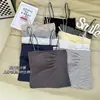 Camisola Ruched de Tirante Fino para Mujer 2026 Nuevo Versátil para Usar por Dentro y por Fuera Top sin Mangas de Corte Ajustado