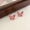 Diseño original Aguja de plata S925 2024 nuevos aretes de mariposa nicho aretes de alta gama aretes de verano para mujer 7580