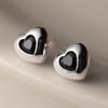 Aretes de Plata Esterlina 925 Amor Zircón Mujer Coreano Simple Libro Rojo en Línea Diseño Blogger Rojo Mismos Aretes E9761