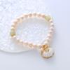 Pulsera de perlas de imitación de jade hetiano para mujer, estilo chino, estilo retro, con cierre de seguridad, colgante, pulsera antigua, joyería