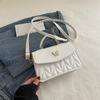Bolsa Quadrada Pequena de Macaron Transfronteiriça Estilo Novo de Verão Bolsa Feminina Bolsa de Ombro Simples da Moda Bolsa Transversal Feminina Bolsas Textivas Bolsa