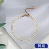 2025 Nueva Moderna Tobillera Doble Cara de Acero de Titanio Doble Capa de Corazón para Mujer Chapada en Oro de 18K La Más Fácil de Combinar Colección de Accesorios para Pies Wuyou
