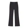 Pantalones de Campana Negros para Mujer Primavera Otoño 2026 Nuevos de Cintura Alta Adelgazantes Petite Pierna Recta Acampanada Pantalones Deportivos