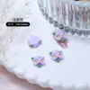 Brilhante Flor de Três Vidas Joias para Unhas Acessórios de Resina DIY Capa de Celular Agulha de Cabelo Buraco Calçado Decoração de Unha