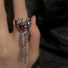 Anillo Abierto Europeo y Americano Diablo Rojo Estrella Mang Ajustable Nicho Enrollado Dulce Fresco Diseño Punk Personalizado Dedo