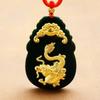 Guan Yu Jade Hetian Natural con Incrustaciones de Oro Colgante de Jade Negro Colgante Signos del Zodíaco Chino Transmisión en Vivo Dropshipping S2010101