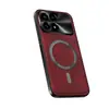 Adequado para Xiaomi Redmi K100Promax Capa de Telefone Magnética com Textura de Couro e Lente de Metal Case Redmi K90Promax
