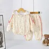 Conjunto Floral para Niñas Primavera y Otoño Sudadera con Capucha y Cremallera Pantalones Deportivos Conjunto de Dos Piezas Lazo Elegante Ropa Infantil