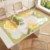 Mantel Semipermeable de Mesa con Diseño de Flores y Plantas 2025 Nueva Entrada Lujo Sensación de Alta Gama Impermeable y a Prueba de Aceite PVC Mantel para Mesa de Café