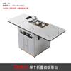Mesa de té plegable de lujo ligera y multifuncional, cuadrada, automática, para el hogar, con elevación para balcón y sala de estar.