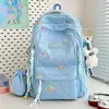 Mochila Escolar Ins Nicho Femenina Estudiante de Secundaria Mochila de Gran Capacidad de Aspecto Elevado Linda Mariposa Estudiante Mochila de Clase