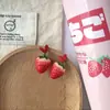 Brincos de tarracha de morango fofos, frescos e adoráveis, agulha de prata S925, Coreia do Sul, populares na internet, modernos, femininos, simples, super brincos de fada, brincos