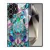 Adequado para Capa de Celular Samsung S25Ultra A56 Flor Colorida A16 Capa Protetora A70 Capa de Vidro S26 Novo A90