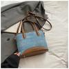 Bolsa Jeans de Grande Capacidade para Mulheres 2025 Verão Novo Estilo Bolsa Satchel Balde para Exterior Popular Bolsa Transversal de Ombro Único Moderna
