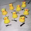 Arco tridimensional primavera pequeno amarelo pato grampo de cabelo pequeno chapéu desenho animado pequeno pato para empurrar pequeno presente fábrica outlet