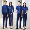 Herramientas de venta de tienda 4S LOGO bordado camisa elástica sin planchar para hombre fibra de bambú camisa profesional de manga corta para hombre y mujer
