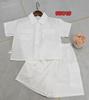 Nuevo traje de camisa blanca para niños verano algodón manga corta top 2025 nuevo traje de verano para bebé para niños