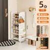 Puerta de Entrada Bolsa para Zapatos Estante de Almacenamiento Tablero Perforado Zapatero Multifuncional Apilable Pasillo Zapatero de Gran Capacidad