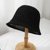 Diseño de nicho sentido malla doble cara sombrero de pescador otoño e invierno versátil tejido sombrero de cubo moda cara pequeño sombrero de cubo