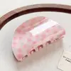 Novo Grampo de Cabelo Shark Clip Pvc Xadrez Marrom e Azul Retro para Rabo de Cavalo Alto Acessórios Simples para Cabelo para Mulheres na Parte de Trás da Cabeça