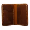 Cartera Bifold Corta de Cuero Genuino para Hombre Estilo Retro Nuevo Europeo y Americano Portátil Ranuras Múltiples para Tarjetas Anti-robo Cepillado Ultra-delgada